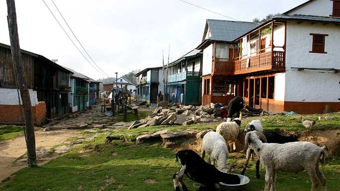 A typical rural settlement in the hills of eastern Nepal.