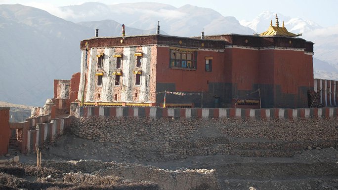 Mustang's last official kiing Jigme Dorje Palbar Bista's palace in Lo Manthan, Upper Mustang.